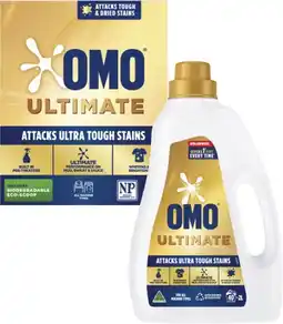 Coles Omo Ultimate Laundry Liquid 2 Litre or Powder 2kg offer