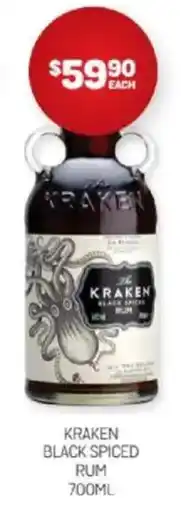 Harry Brown Kraken black spiced rum offer