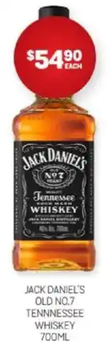Harry Brown Jack daniel's old no.7 tennnessee whiskey offer