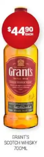 Harry Brown Grant's scotch whisky offer