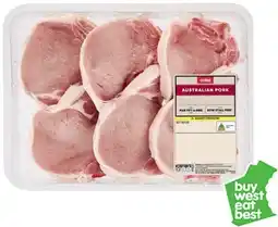 Coles Coles Australian Pork Loin Chops Large Pack offer