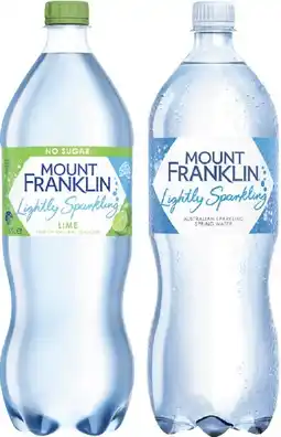 Coles Mt Franklin Lightly Sparkling Water 1.25 Litre offer