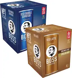 Coles Boss Iced Coffee 4x237mL offer