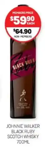 Harry Brown Johnnie walker black ruby scotch whisky offer