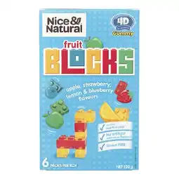 Woolworths Nice & Natural Fruit Snacks 120-136g Pk 6-8 offer