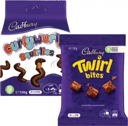 Coles Cadbury or Europe Bites 120g-150g offer