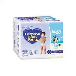 Woolworths BabyLove Nappy Pants Pk 22-34 offer
