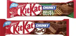 Coles NEW Nestlé Kit Kat Chunky Aero Milk or Chunky Hazel-Nutty Chocolate Bar 41g-45g offer