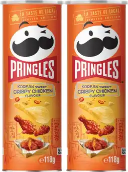Coles NEW Pringles Korean Sweet Crispy Chicken Crisps 118g offer