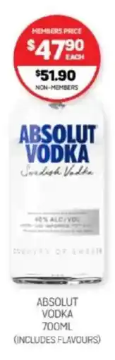Harry Brown Absolut vodka offer