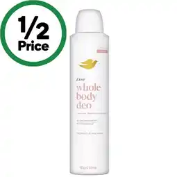 Woolworths Dove Whole Body Deodorant Raspberry & Rose 230ml offer