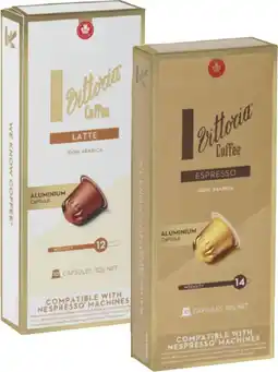 Coles Vittoria Nespresso Compatible Coffee Capsules 10 Pack offer