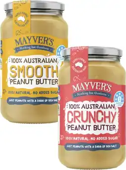Coles Mayver's Peanut Butter 375g offer
