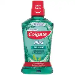 Woolworths Colgate Plax Mouthwash 500ml offer