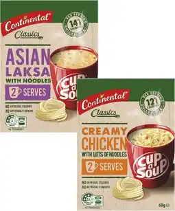 Coles Continental Cup a Soup 2 Serves 50g-75g offer