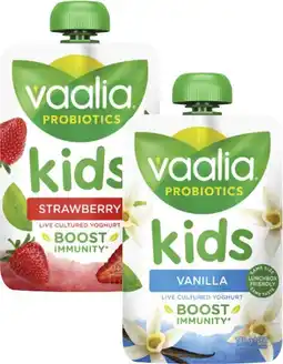 Coles Vaalia Probiotics Kids Yoghurt Pouch 140g offer