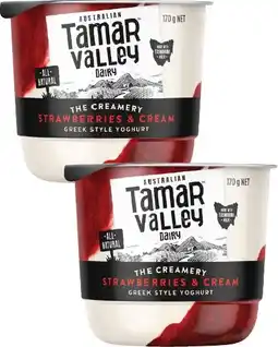 Coles Tamar Valley Dairy The Creamery Yoghurt 170g offer