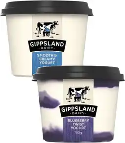 Coles Gippsland Dairy Twist Yogurt 700g offer