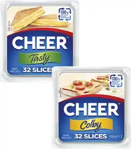 Coles Cheer Cheese Slices 500g offer