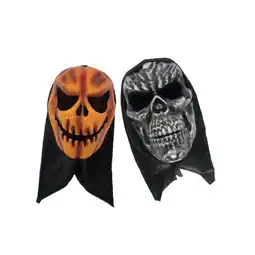 Woolworths Halloween Adult Mask With Hood β Pumpkin or Skeleton offer