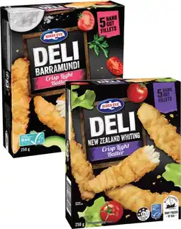 Coles Birds Eye Deli Crisply Light Batter Fish 250g offer