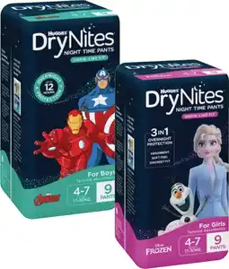 Coles Huggies DryNites Night Time Pants 8 Pack-10 Pack offer