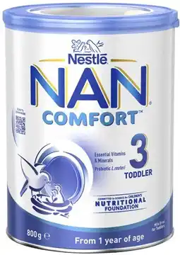 Coles Nestlé NAN Comfort Stage 3 Toddler Milk Drink 800g offer
