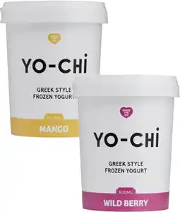 Coles Yo-Chi Greek Style Frozen Yogurt Tub 500mL offer