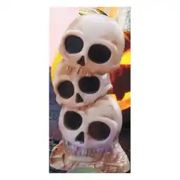 Woolworths Halloween Light Up Stacked Skull offer