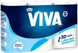 Coles Viva Paper Towel 3 Pack offer