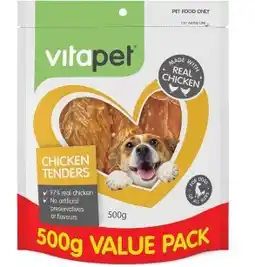 Coles Vitapet Dog Treats Chicken Tenders 500g offer