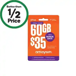 Woolworths amaysim $35 Starter Pack offer