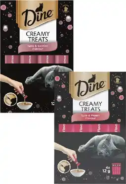 Coles Dine Creamy Treats Cat Food 4x12g offer