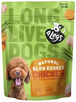 Coles 4 Legs Slow Cooked Dog Food 250g offer