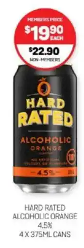 Harry Brown Hard rated alcoholic orange 4.5% offer