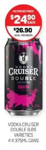 Harry Brown Vodka cruiser double 6.8% varieties offer