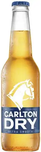 Coles Carlton Dry Bottles 24x330mL offer