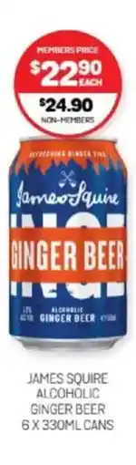Harry Brown James squire alcoholic ginger beer offer