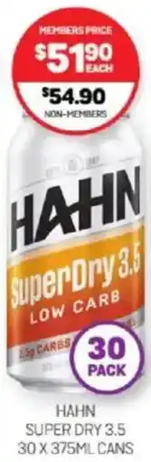 Harry Brown Hahn super dry 3.5 cans offer