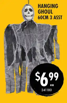 Red Dot Hanging ghoul 60cm 3 asst offer