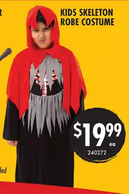 Red Dot Kids skeleton robe costume offer