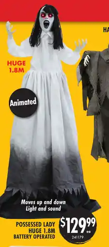 Red Dot Possessed lady huge 1.8m battery operated offer