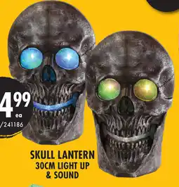 Red Dot Skull lantern 30cm light up & sound offer