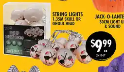 Red Dot String lights 1.35m skull or ghoul head offer