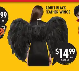 Red Dot Adult black feather wings offer