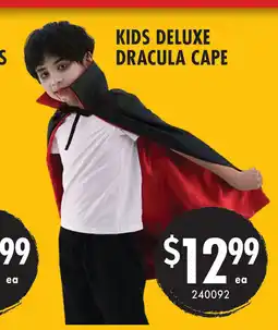 Red Dot Kids deluxe dracula cape offer