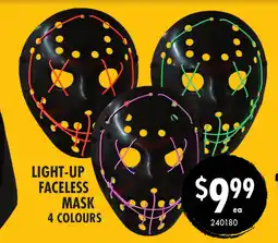Red Dot Light-up faceless mask 4 colours offer