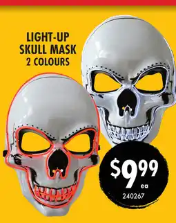 Red Dot Light-up skull mask 2 colours offer