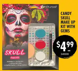 Red Dot Candy skull make up kit with gems offer