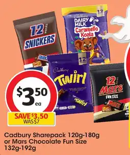 Coles Cadbury sharepack or mars chocolate fun size offer